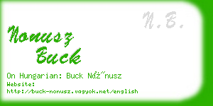 nonusz buck business card